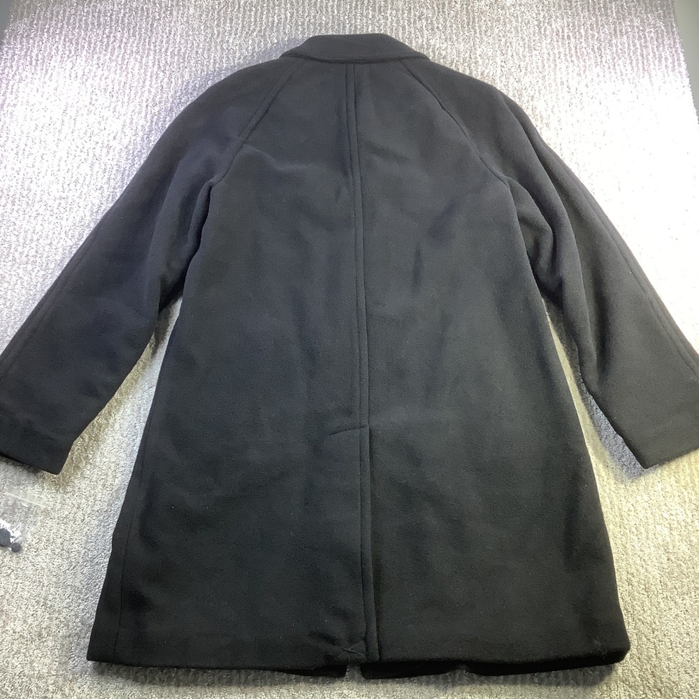 Appleseeds Black Wool Blend Button‎ Front Walker Coat Womens PM NWOT